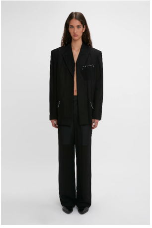 Jacket "Fold Detail Tailored Jacket, Victoria Beckham"