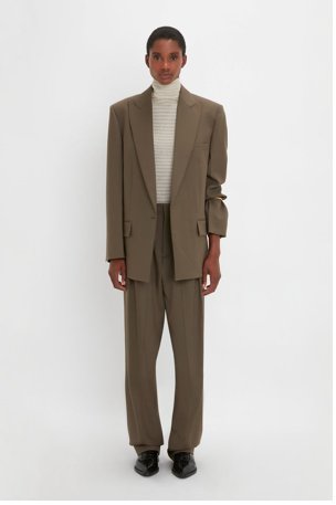 Švarkas "Peak Lapel Jacket in Oregano, Victoria Beckham"