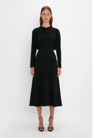 Suknelė "Dolman Midi Dress in Black, Victoria Beckham"
